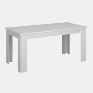 Mesa de jantar AMBIHOME BRAGANÇA - Branco rústico, extensível 160 a 220cm