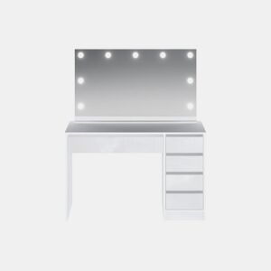 ToucadorSecretária AMBIHOME LITE 02 - BrancoBranco Brilhante, C120xA143xP55cm