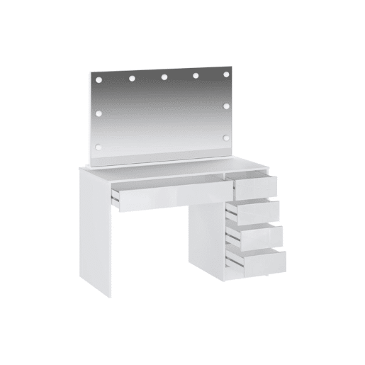 ToucadorSecretária AMBIHOME LITE 02 - BrancoBranco Brilhante, C120xA143xP55cm