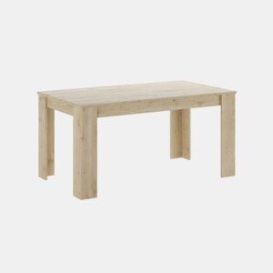 Mesa de jantar AMBIHOME BRAGANÇA - Carvalho natural, extensível 160 a 220cm