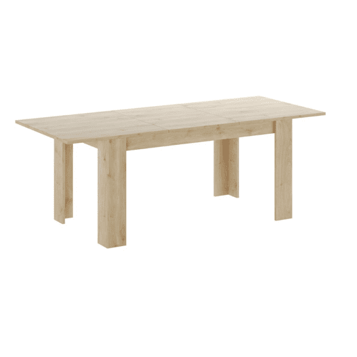 Mesa de jantar AMBIHOME BRAGANÇA - Carvalho natural, extensível 160 a 220cm