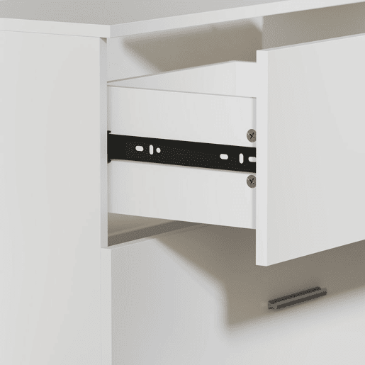HOMCOM Móvel para Lavatório Pousar de Casa de Banho com 2 Gavetas Móvel para Lavatório com Gaveta Superior Dividida para Lavatório sem Pedestal 80x30x60 cm Branco