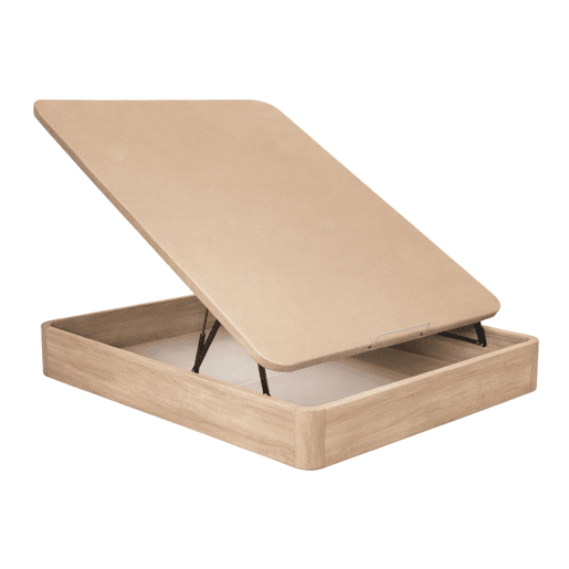 Sofá-cama de 90x190 cm, carvalho Cambriano acetinado, base estofada em melamina, 2 dobradiças hidráulicas, puxador em madeira maciça, 28 cm de altura interna.