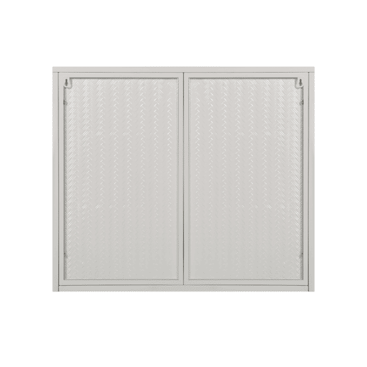 Armário de parede 70 cm - 2 portas com 3 níveis de arrumação e design trançado - Branco