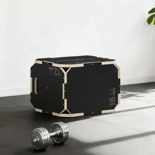 SPORTNOW Caixa Pliométrica de Madeira 3 em 1 Plataforma de Treino com 3 Alturas Ajustáveis 413631 cm Pegas Sem Cantos Saltos e Força para Casa Ginásio e Exterior Preto