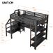 Cama alta para niños Cama alta para niños Negro