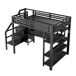 Cama alta para niños Cama alta para niños Negro