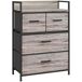 Cómoda de Tela MDF, Tela no Tejida HOMCOM Cómoda de Tela MDF, Tela no Tejida HOMCOM Gris