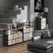 Cómoda de Tela MDF, Tela no Tejida HOMCOM Cómoda de Tela MDF, Tela no Tejida HOMCOM Gris