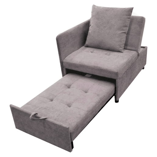 Sofá-cama 3 em 1 - Sofá de linho com encosto ajustável - para espaços pequenos
