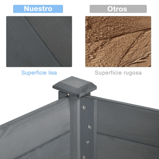 Outsunny Horta Elevada de Madeira 122,5x56,5x76 cm Mesa de Cultivo com Tecido não Tecido e 4 Orifícios de Drenagem para Cultivo de Plantas e Flores Madeira