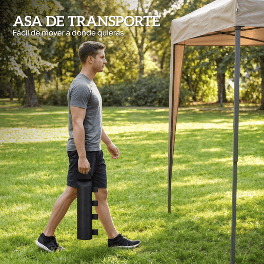 Outsunny Conjunto de 8 Sacos de Pesos para Tendas Pesos para Pernas de Tenda em Tecido Oxford 600D Sacos de Areia para Exterior Sem Areia Preto