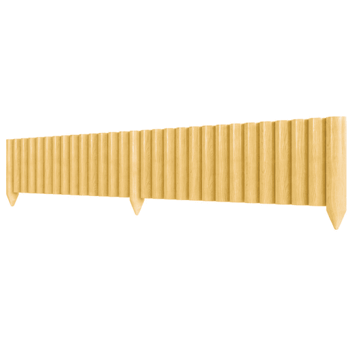Outsunny Cerca de Jardim em Madeira 176x38 cm Cerca Decorativa Resistente e Fácil de Instalar para Horta Pátio Terraço Relva Madeira