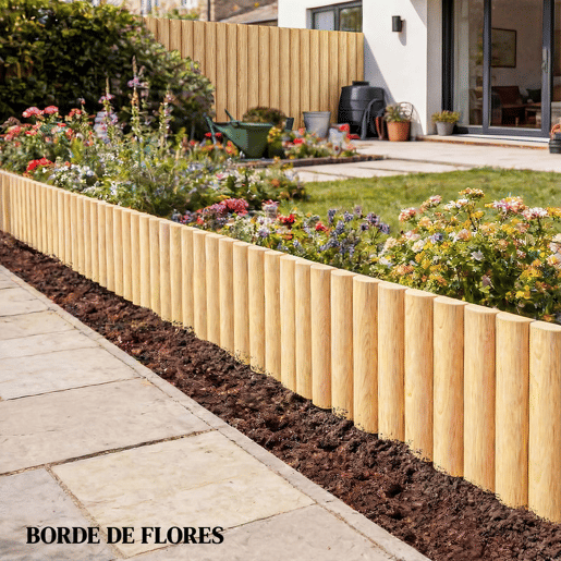 Outsunny Cerca de Jardim em Madeira 176x38 cm Cerca Decorativa Resistente e Fácil de Instalar para Horta Pátio Terraço Relva Madeira