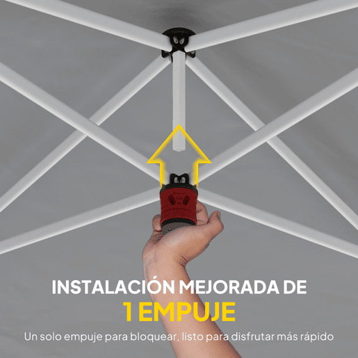 Outsunny Tenda Dobrável 6x3 m Pop-up com 4 Laterais Amovíveis Tenda de Jardim com Faixas Refletoras Altura Ajustável Sistema Central de Bloqueio UPF50+ Impermeável Bolsa de Transporte Bege