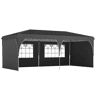Outsunny Tenda Dobrável 6x3 m Pop-up com 4 Laterais Amovíveis Tenda de Jardim com Faixas Refletoras Altura Ajustável Sistema Central de Bloqueio UPF50+ Impermeável Bolsa de Transporte Cinzento