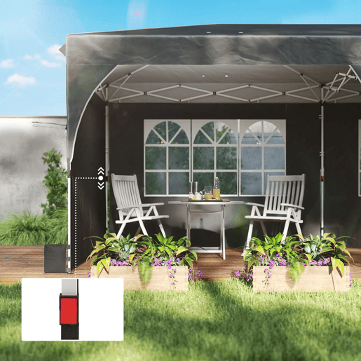 Outsunny Tenda Dobrável 6x3 m Pop-up com 4 Laterais Amovíveis Tenda de Jardim com Faixas Refletoras Altura Ajustável Sistema Central de Bloqueio UPF50+ Impermeável Bolsa de Transporte Cinzento