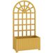 Jardinera con Enrejado Madera de abeto Outsunny Jardinera con Enrejado Madera de abeto Outsunny Marrón