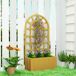 Jardinera con Enrejado Madera de abeto Outsunny Jardinera con Enrejado Madera de abeto Outsunny Marrón