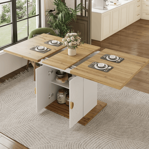 Mesa de jantar extensÃvel 110(140)x70x76 cm - Madeira com relevo solar - Branca Mesa de jantar extensÃvel 110(140)x70x76 cm - Madeira com relevo solar - Branca