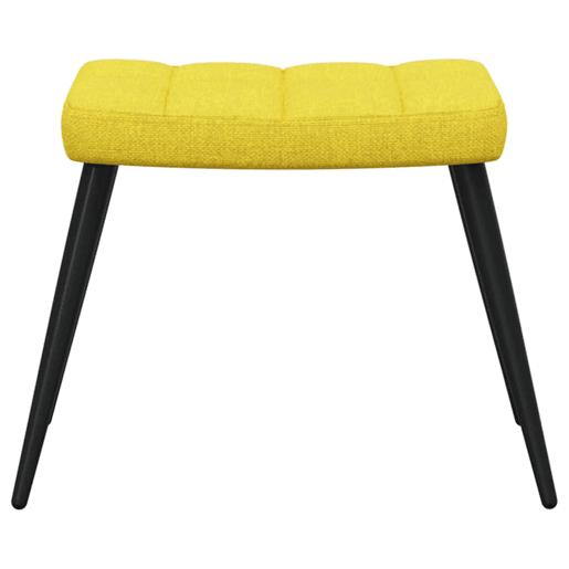 vidaXL Cadeira de descanso com banco tecido amarelo mostarda