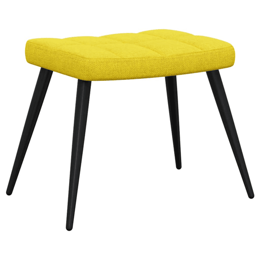 vidaXL Cadeira de descanso com banco tecido amarelo mostarda