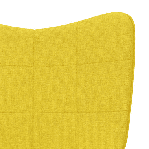 vidaXL Cadeira de descanso com banco tecido amarelo mostarda