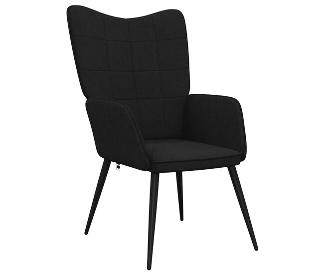 Vidaxl sillón de relax de tela negro