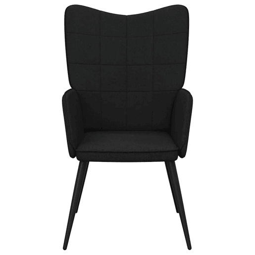 vidaXL Cadeira de descanso tecido preto vidaXL Cadeira de descanso tecido preto