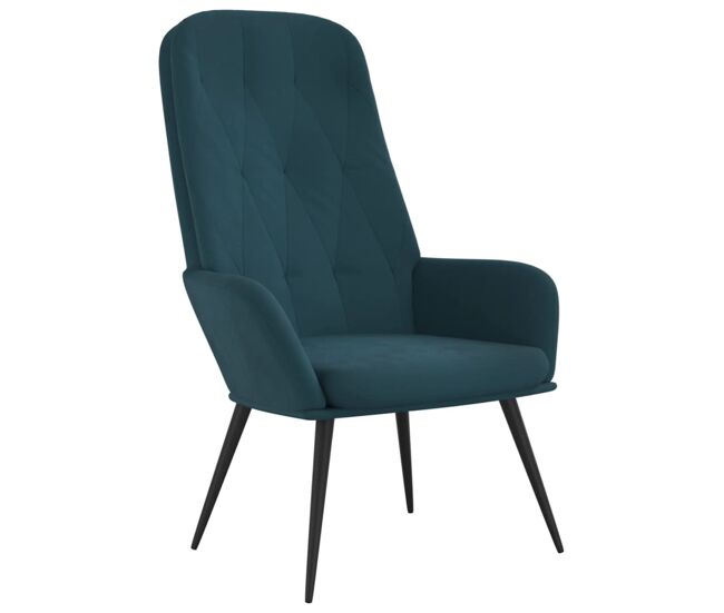 Vidaxl sillón de relax de terciopelo azul