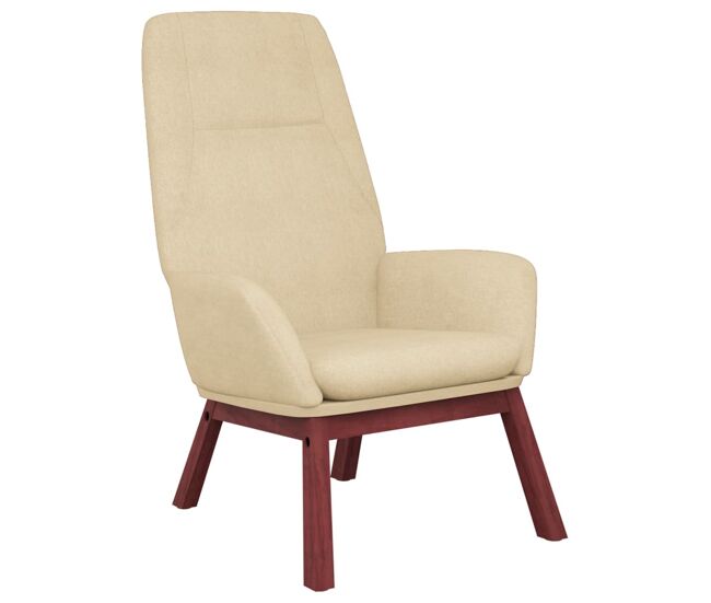 Vidaxl sillón de relax de tela color crema