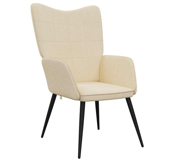 Vidaxl sillón de relax de tela crema
