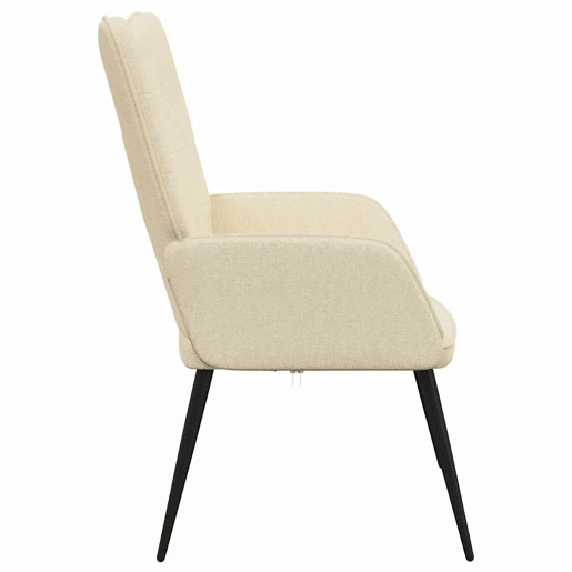vidaXL Cadeira de descanso tecido cor creme