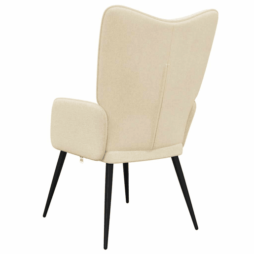 vidaXL Cadeira de descanso tecido cor creme