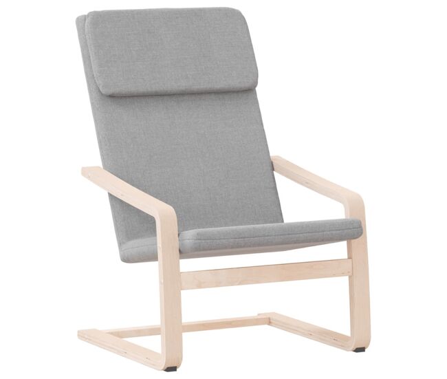 Vidaxl sillón de relax de tela gris claro