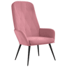 vidaXL Cadeira de descanso veludo rosa