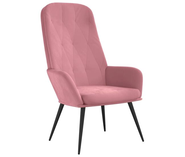 Vidaxl sillón de relax de terciopelo rosa