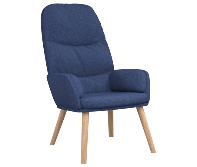 Vidaxl sillón de relax de tela azul