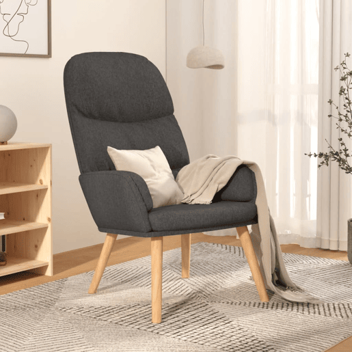 vidaXL Cadeira de descanso tecido cinzento-escuro vidaXL Cadeira de descanso tecido cinzento-escuro