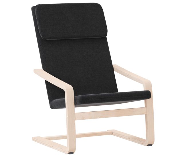 Vidaxl sillón de relax de tela negro