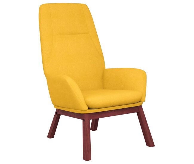 Vidaxl sillón de relax de tela amarillo mostaza