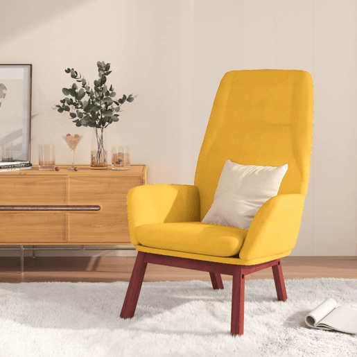 vidaXL Cadeira de descanso tecido amarelo mostarda