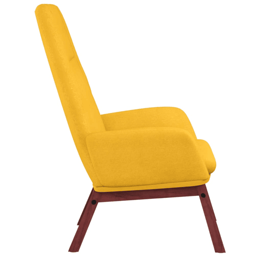 vidaXL Cadeira de descanso tecido amarelo mostarda