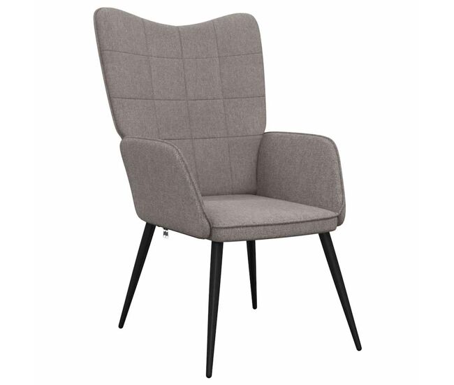Vidaxl sillón de relax de tela gris taupe