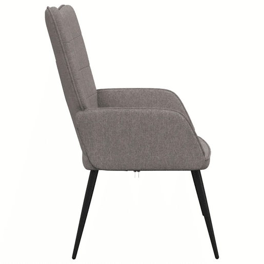 vidaXL Cadeira de descanso tecido cinzento-acastanhado