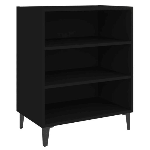 vidaXL Aparador 57x35x70 cm contraplacado preto