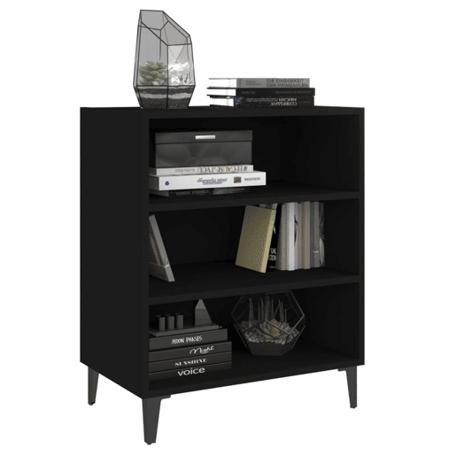 vidaXL Aparador 57x35x70 cm contraplacado preto