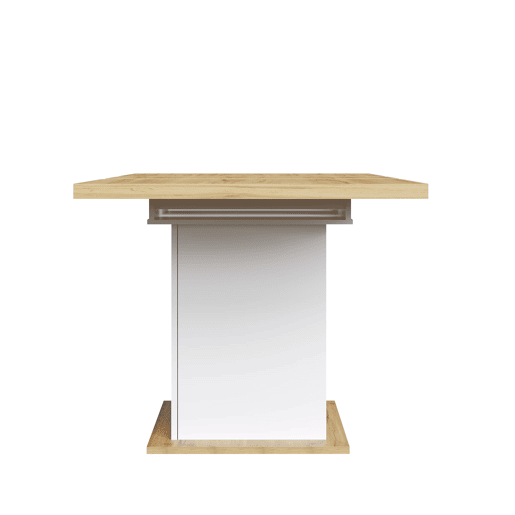 Mesa extensÃvel 110-140x70x76,5 cm - MDF com relevo e acabamento em madeira - Branco Mesa extensÃvel 110-140x70x76,5 cm - MDF com relevo e acabamento em madeira - Branco