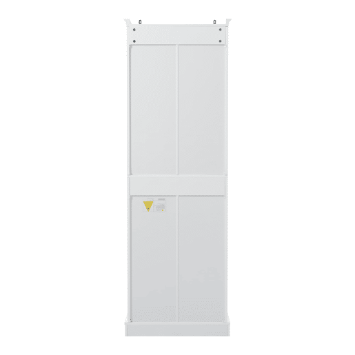 Armário alto de casa de banho 60x40x180 cm - 2 gavetas, prateleiras ajustáveis, fecho suave - branco