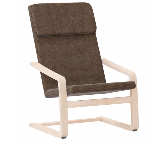 Vidaxl sillón de relax de tela marrón oscuro